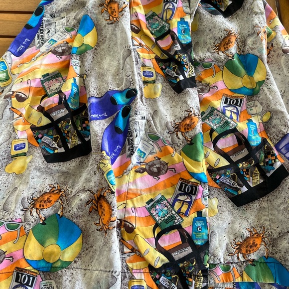 Nicole Miller Long Silk Robe Sz M Pockets Limited Ed Beach Vacation Vintage 90s - Picture 3 of 7